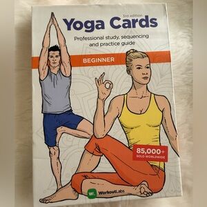 WorkoutLabs Yoga Cards Beginner - 47 Pose Flash Cards & Practice Guide